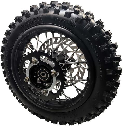 CLEO 80/100-10 Rear Wheel Rim Tire Assembly for 50cc-110cc Dirt Bike taotao TTR SSR CRF Apollo 12mm axle includes 190mm brake disc and 420-41T sprocket in Saudi Arabia
