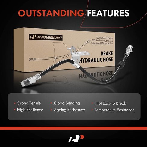 A-Premium Front Driver Brake Hydraulic Hose Compatible with Ford Models - For F-150 SVT Raptor 2010 2011 - Replace# AL3Z2078E in Saudi Arabia