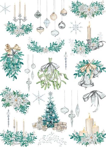 Gingerbread Christmas Rice Paper, 11.5 x 16 inch (1pc) - Mulberry Paper for Decoupage Furniture Print Crafts in Saudi Arabia