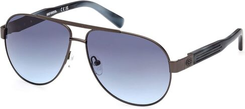 Harley-Davidson Men's Classic Rectangular Sunglasses, Brown, 65-13-130 in Saudi Arabia