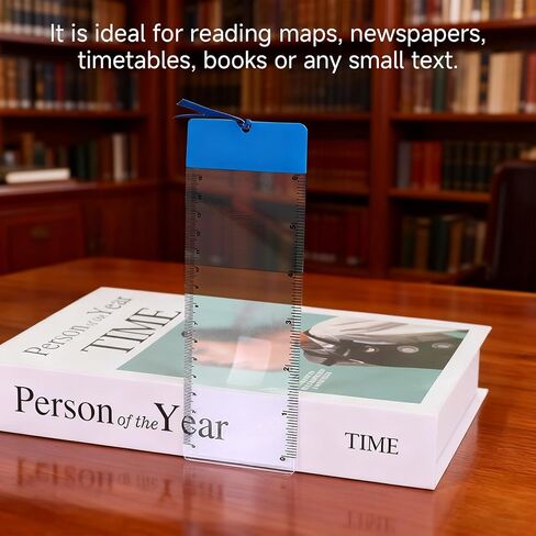 Bookmark Ruler Magnifying Glass, 10PCS Magnifying Glass Ruler, 3X Magnifying Glass, for Reading Small Fonts, Maps and Books in Saudi Arabia