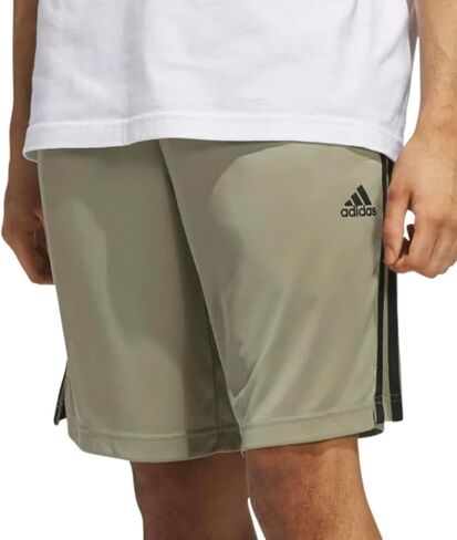 adidas Mens 3 Stripe Shorts with Zipper Pockets in Kuwait