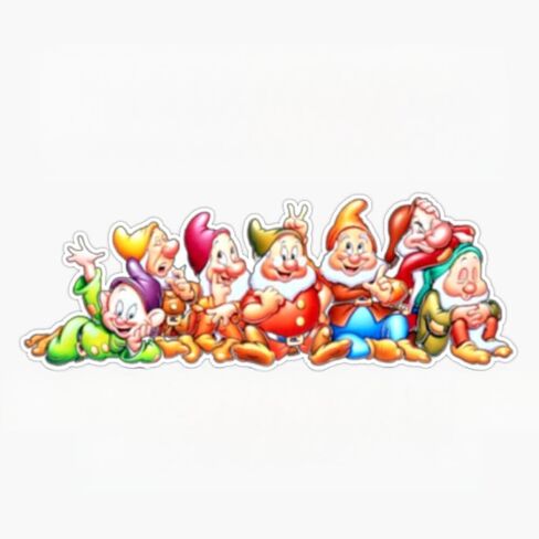 Magnet The Seven Dwarfs of Parkinson's Magnetic Vinyl Sticker 5" in Saudi Arabia
