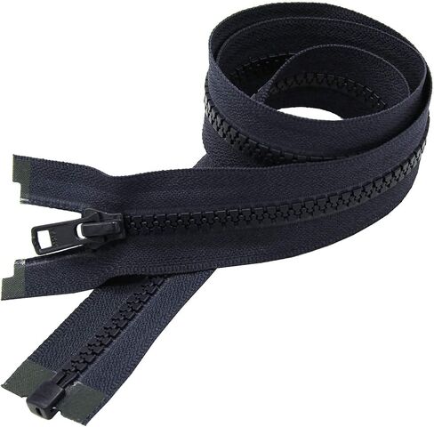 #5 Molded Navy Vislon YKK Separating Zippers - Automatic Lock Slider - Choose Your Length - Made in The United States (1 Zipper Per Pack) (25" Inches) in Saudi Arabia