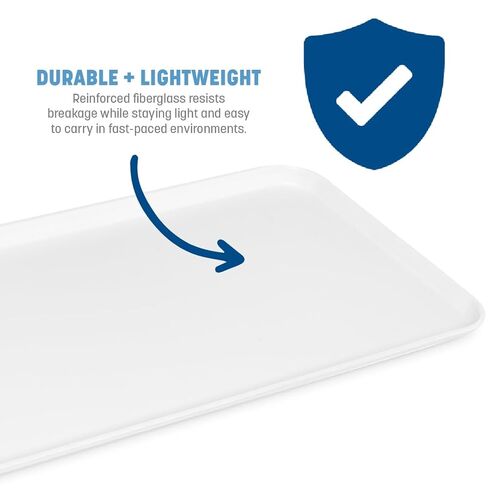 منتجات Carlisle FoodService 1230FMT301 صينية عرض خدمة الطعام، 76.2 سم × 30.48 سم، أبيض (عبوة من 12 قطعة) in Kuwait