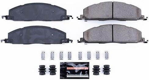 Power Stop Z23-1400 Rear Z23 Evolution Sport ألياف الكربون غرست السيراميك الفرامل مع الأجهزة ل 2009 2010 2011 2012 2013 2014 2015 2016 2017 2018 دودج رام 2500 3500 in Saudi Arabia