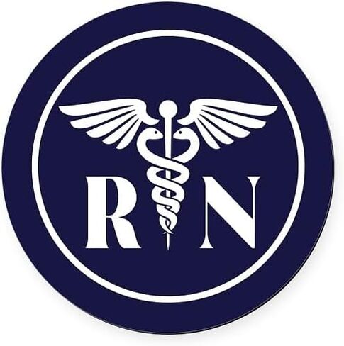 CafePress RN Nurse Caduceus Gift 5.5" Round Car Magnet Magnetic Bumper Display in Saudi Arabia