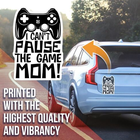 Funny Video Game Magnet - Gamer Gift - I Can't Pause The Game Mom - Refrigerator Decor - Geeky Kitchen Magnet - Nerdy Fridge Magnet - Car Magnet AAMT1270 in Saudi Arabia