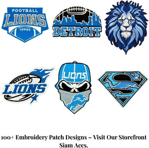 Siam Accs Rugby Fans Lions Logo Patch Embroidery American Football Fan Favorite Team Iron On Sew On for Clothing Backpacks Jeans Motorcycle Sew On Custom Jackets Hats Tactical Bags in Saudi Arabia