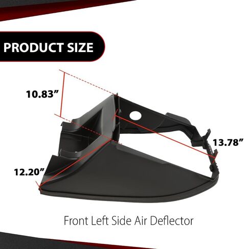 Front Left Side Air Deflector Compatible with LR Range Rover Sport 2014-2017 LR044392 Black in Saudi Arabia