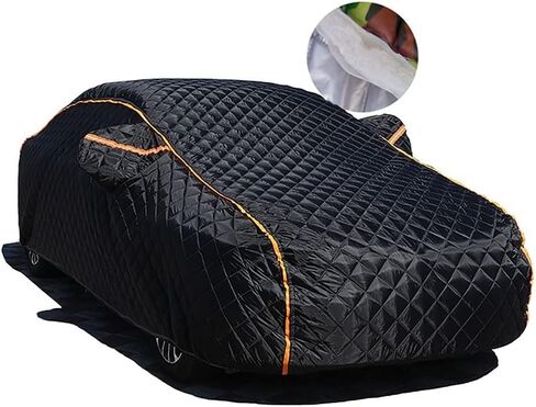 Thickened Large 5 Layers Full Car Covers, Anti-Hail Waterproof Thermostatic Windshield Mirror Cover, Compatible with Dodge (Color : Black, Size : Charger SRT) in Saudi Arabia