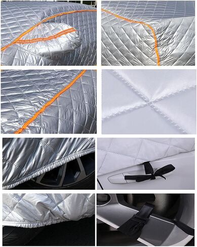Thickened Large 5 Layers Full Car Covers, Anti-Hail Waterproof Thermostatic Windshield Mirror Cover, Compatible with Dodge (Color : Black, Size : Charger SRT) in Saudi Arabia