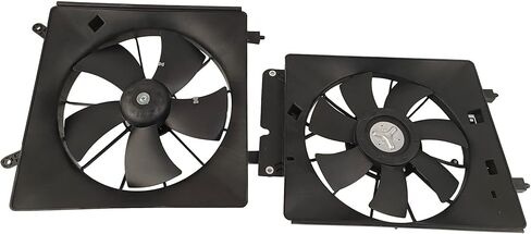 PartsFlow Radiator & AC Condenser Cooling Fan Assembly Pair For 2002 2003 2004 2005 2006 Honda CR-V/Element 19015PZDA01 in Saudi Arabia
