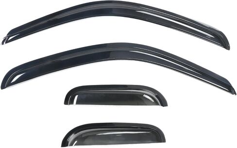 Window Visors Compatible with 1995-2004 Toyota Tacoma Extended Cab, Sun Rain Guard Vent Smoke Slim Style Wind Deflector 4Pcs by IKON MOTORSPORTS, 1997 1997 1998 1999 2000 2001 2002 2003 in Saudi Arabia