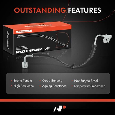 A-Premium Front Driver Side Brake Hydraulic Hose Compatible with Select Jeep Models - Wrangler 2008 2009 2010 in Saudi Arabia