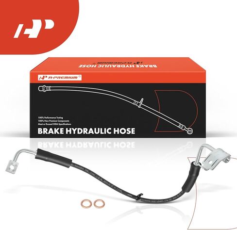 A-Premium Front Driver Side Brake Hydraulic Hose Compatible with Select Jeep Models - Wrangler 2008 2009 2010 in Saudi Arabia