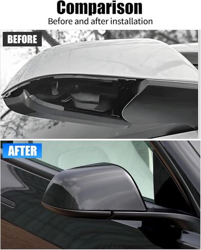 Mirror Lower Cover,Passenger Side Rearview Mirror Base Cover Compatible with Tesla model 3 2021-2023, OE 8202102 8202202 22873005 22873006 (black, model 3 Passenger Side) in Saudi Arabia