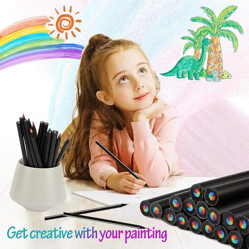 Art Supplies, 12 Colored Rainbow Pencils, Party Favors, Arts And Crafts in Saudi Arabia
