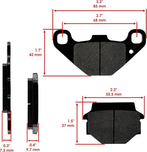 Caltric Front & Rear Brake Pads Compatible with Kawasaki Kdx200 Kdx-200 Kdx 200 1988-1992 in Saudi Arabia