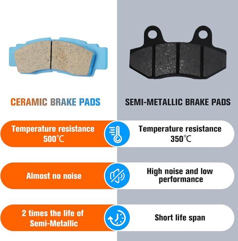 Youxmoto Ceramic Brake Pads for YAMAHA YXZ 1000 R SS SE XTR 2016-2022; Wolverine YXE10 2021 2022, Front and Rear Brake Pads, 4 Sets, Replaces 2HC-25806-00-00; Rear - 2HC-25805-00-00 in Saudi Arabia