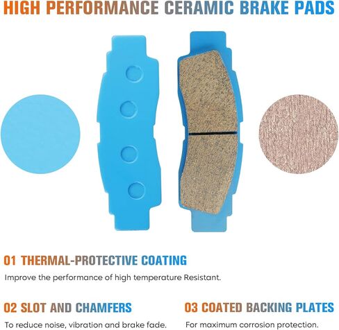 Youxmoto Ceramic Brake Pads for YAMAHA YXZ 1000 R SS SE XTR 2016-2022; Wolverine YXE10 2021 2022, Front and Rear Brake Pads, 4 Sets, Replaces 2HC-25806-00-00; Rear - 2HC-25805-00-00 in Saudi Arabia