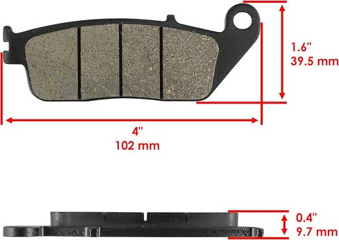 Caltric 06455-MGS-D32 06455-K33-D51 Front Brake Pads Compatible with Honda Shadow 1100 VT1100C 2000-2007 / CBR500R 2013-2024 in Saudi Arabia