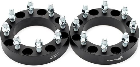 VLAOSCHI Black Forged 8x170 to 8x6.5 Wheel Adapters 2 Inch with 14x1.5 Studs Compatible with Ford 8 Lug for 2003-2005 Excursion | 1999-2022 F250 F350 Super Duty (Only with 14x1.5 Lugs) - Pack of 4 in Saudi Arabia