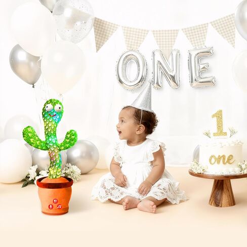 Volume Adjustable Dancing Talking Cactus Toy for Baby Toddler Boys Girls Gifts, Singing Cactus Mimicking Toy Recording Repeating What You Say Cactus Baby Toy with 120 English Songs in Saudi Arabia