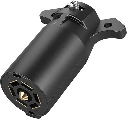 Trailer Adapter 7 Way Round to 4 Pin and 5 Pin Flat Trailer Light Adapter, 2-in-1 Design Trailer Plug Adapter in Kuwait