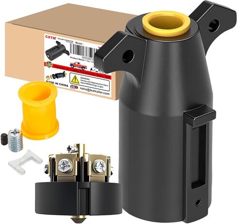 Trailer Adapter 7 Way Round to 4 Pin and 5 Pin Flat Trailer Light Adapter, 2-in-1 Design Trailer Plug Adapter in Kuwait