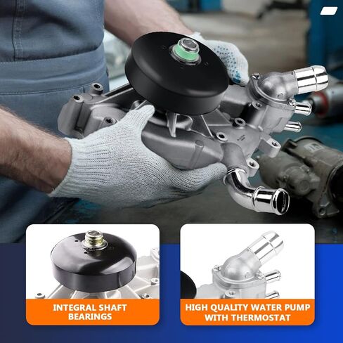 Maxfavor Water Pump with Thermostat 45005 AW5104 for 1999-2006 Chevy Express Tahoe Avalanche Silverado Suburban 1500 2500 3500 Trailblazer SSR W3500 W4500 Tiltmaster 4.8L 5.3L 6.0L Engine Water Pump in Saudi Arabia