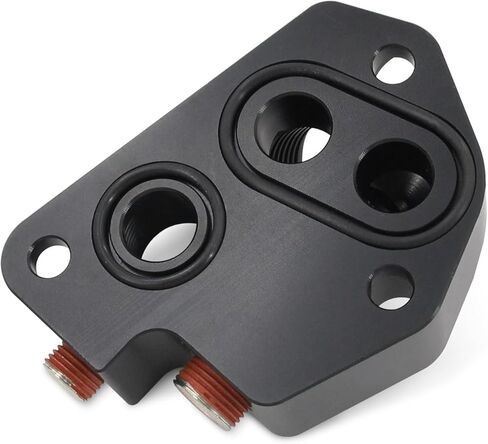 Improved Racing Oil filter relocation and oil cooler adapter for Ford 5.0 Coyote V8 Gen 2-3 in Saudi Arabia