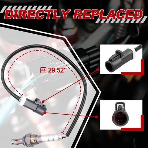 مستشعر الأكسجين المنبع + المصب ذكر 234-4127 13133 متوافق مع Ford F150 F250 Mustang متوافق مع Mercury Grand Marquis متوافق مع Lincoln Navigator 1994-2011 (مجموعة من 4) in Saudi Arabia