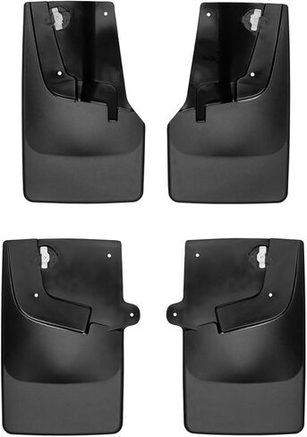 Weathertech Custom No Drill Splash Guard MudFlaps لسيارة شيفروليه كولورادو، المجموعة الأمامية والخلفية (110085-120085)، أسود in Saudi Arabia