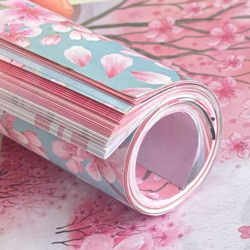 Origami 6x6 Paper Kit 50 Sheets 12 Vivid Colors Double Sided Printed Traditional Patterns Square for Arts Crafts Projects, Japanese Sakuras Flowers Chiyo in Saudi Arabia