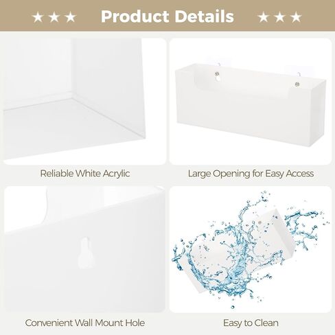 Clear Acrylic Mail Holder Box for Desk or Wall Mount, Mail Organizer Countertop, Modern Wall Mounted or Tabletop Mailbox, Letter Storage Organizer Box in Saudi Arabia