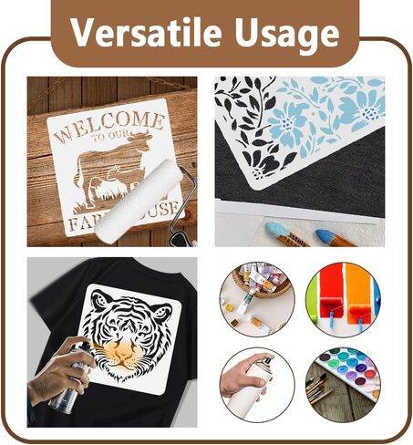 Lion Head Stencil for Painting, 11.8"x 11.8" Reusable Roaring Lion King Stencil Drawing Template, Crown Animal DIY Craft Paint Template for Wall Home Decor Wood Burning Card Journal Canvas in Saudi Arabia