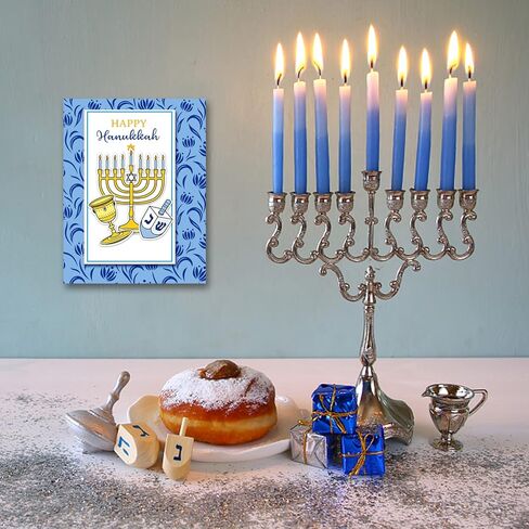 GLOBLELAND Happy Hanukkah Clear Stamps Candles Gold Coins Silicone Stamp Cakes Books Chanukah Transparent Stamp for Card Making DIY Scrapbooking Crafting Photo Album Journal Decor in Kuwait