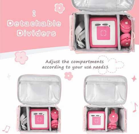Carrying Case Fits for Toniebox & Little Tikes Story Dream Machine Starter Set, Cute Storage Bag Compatible with Toniebox Audio Player, Tonies Characters and Accessories, Rose Red(Bag Only) in Kuwait