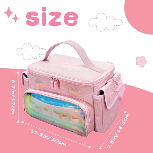 Carrying Case Fits for Toniebox & Little Tikes Story Dream Machine Starter Set, Cute Storage Bag Compatible with Toniebox Audio Player, Tonies Characters and Accessories, Rose Red(Bag Only) in Kuwait