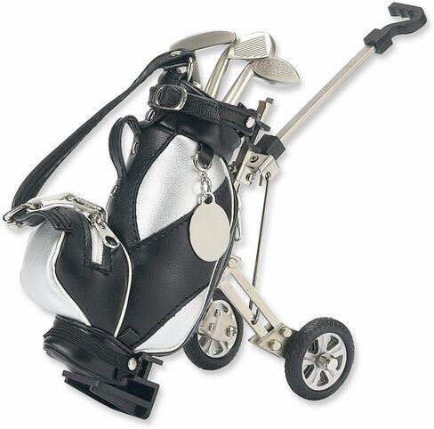 Solid Black Silver Fabric Golf Cart Pen Holder 3 Pens in Saudi Arabia