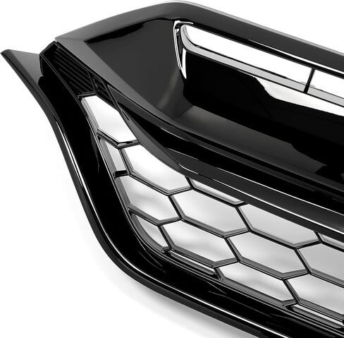 شبكة المصد الأمامي HECASA متوافقة مع 2020-2022 Honda CRV 4 أبواب بديلة لـ 71121-TLA-A60 08F21-TLA-100B مصد قرص العسل العلوي لحماية الشواية باللون الأسود in Saudi Arabia