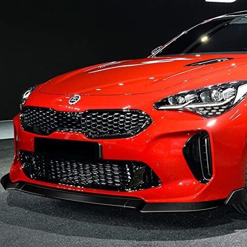 EPARTS JDM طقم سبويلر للذقن مكون من 3 قطع من المصد الأمامي متوافق مع 2018-2023 Kia Stinger (ألياف الكربون الحقيقية) in Saudi Arabia