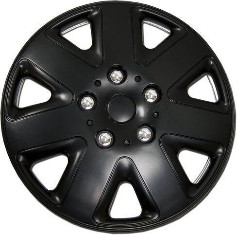 TuningPros WSC-026B15 - حزمة من 4 أغطية محورية - أغطية عجلات سوداء غير لامعة من النوع مقاس 15 بوصة (منبثقة) in Saudi Arabia