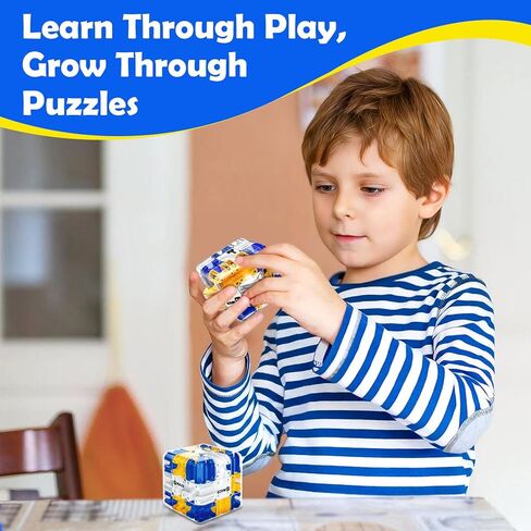 لغز مكعب المتاهة ثلاثي الأبعاد - لعبة تحفيز الدماغ للأطفال والكبار، لعبة حسية تعليمية للمراهقين، هدية عيد ميلاد in Kuwait