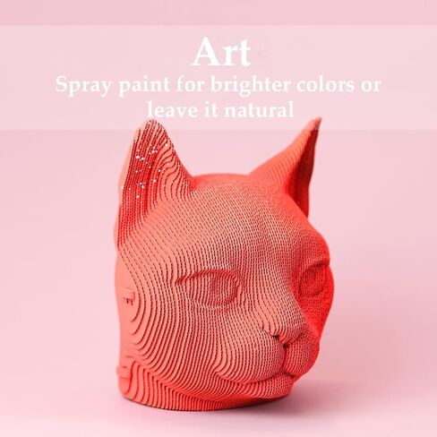 3D Puzzle Model Kit – Unique Gift for Teens, Adults, Kids, Women, Men - Brain Teaser Transforms Into Charming Home Decor (Cat) in Saudi Arabia