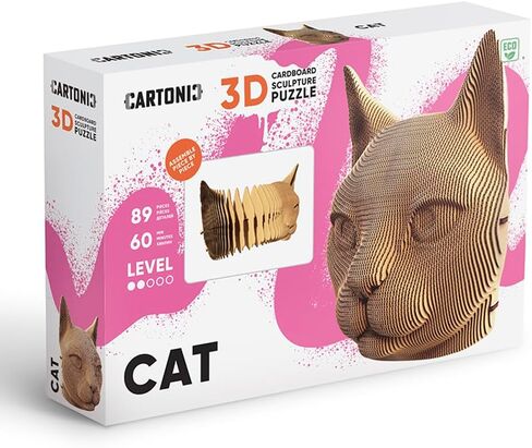 3D Puzzle Model Kit – Unique Gift for Teens, Adults, Kids, Women, Men - Brain Teaser Transforms Into Charming Home Decor (Cat) in Saudi Arabia