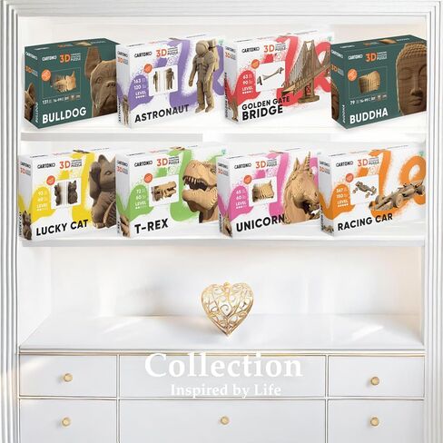 3D Puzzle Model Kit – Unique Gift for Teens, Adults, Kids, Women, Men - Brain Teaser Transforms Into Charming Home Decor (Cat) in Saudi Arabia