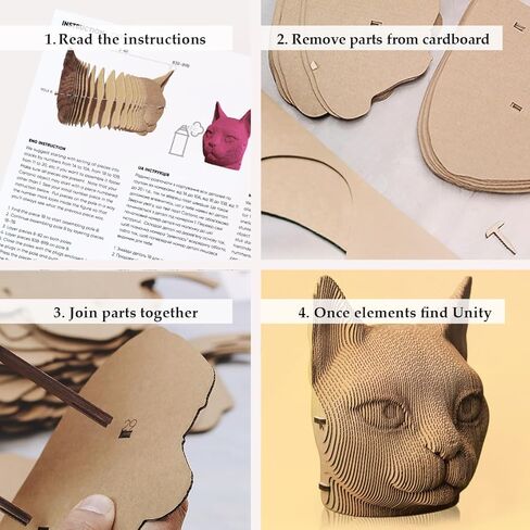 3D Puzzle Model Kit – Unique Gift for Teens, Adults, Kids, Women, Men - Brain Teaser Transforms Into Charming Home Decor (Cat) in Saudi Arabia