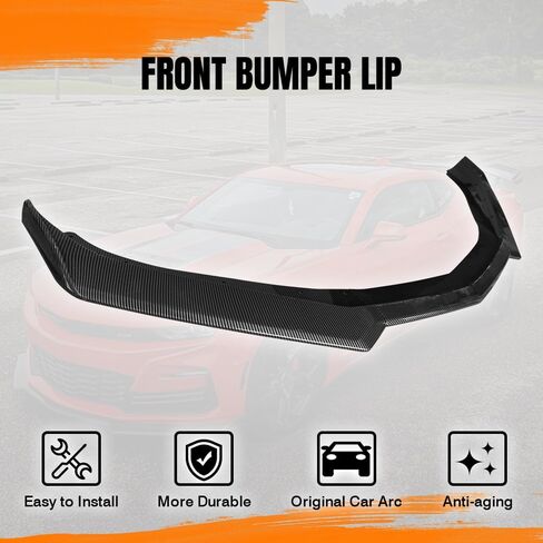ممتص الصدمات الأمامي للشفاه متوافق مع 2016-2024 شيفروليه كامارو LT/LS/RS/SS، ABS 1LE Style Add-on Front Splitter Air Dam Chin Protector، أسود لامع in Saudi Arabia
